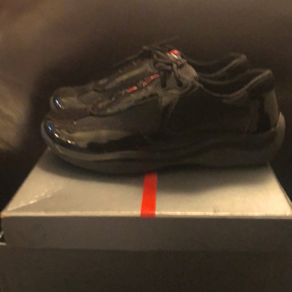 Authentic patent leather Prada Sneakers.